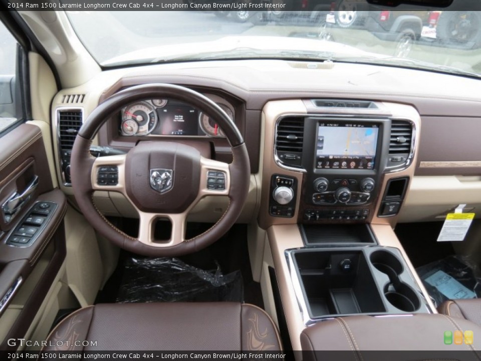 Longhorn Canyon Brown/Light Frost Interior Dashboard for the 2014 Ram 1500 Laramie Longhorn Crew Cab 4x4 #87693095