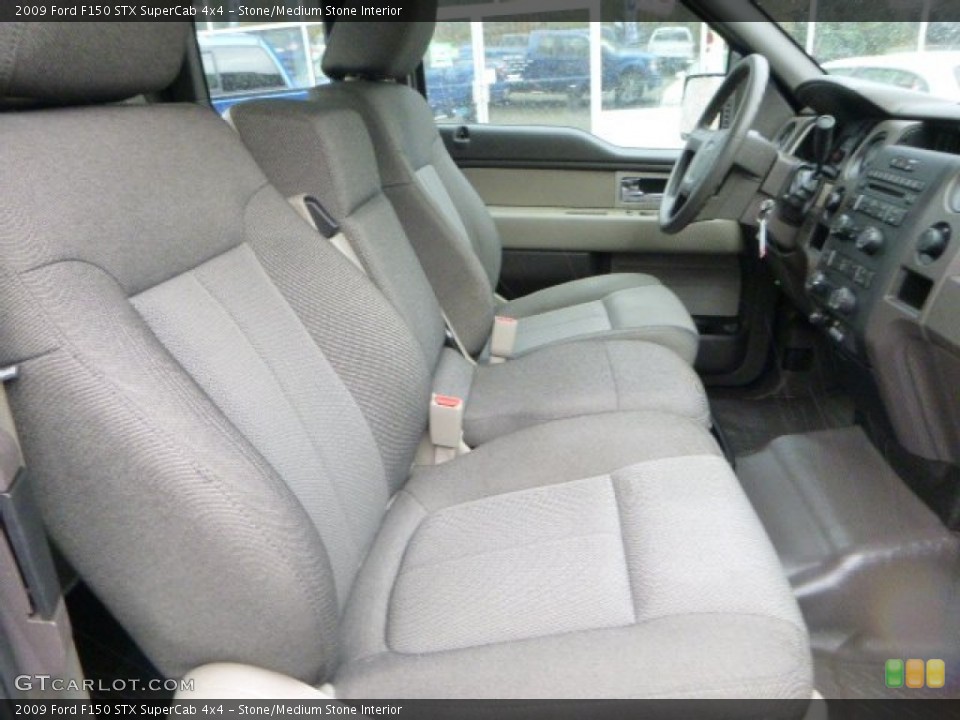 Stone/Medium Stone Interior Front Seat for the 2009 Ford F150 STX SuperCab 4x4 #87697616