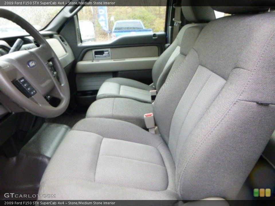 Stone/Medium Stone Interior Front Seat for the 2009 Ford F150 STX SuperCab 4x4 #87697727