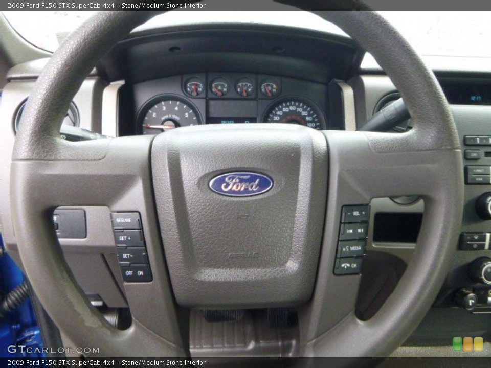 Stone/Medium Stone Interior Steering Wheel for the 2009 Ford F150 STX SuperCab 4x4 #87697857
