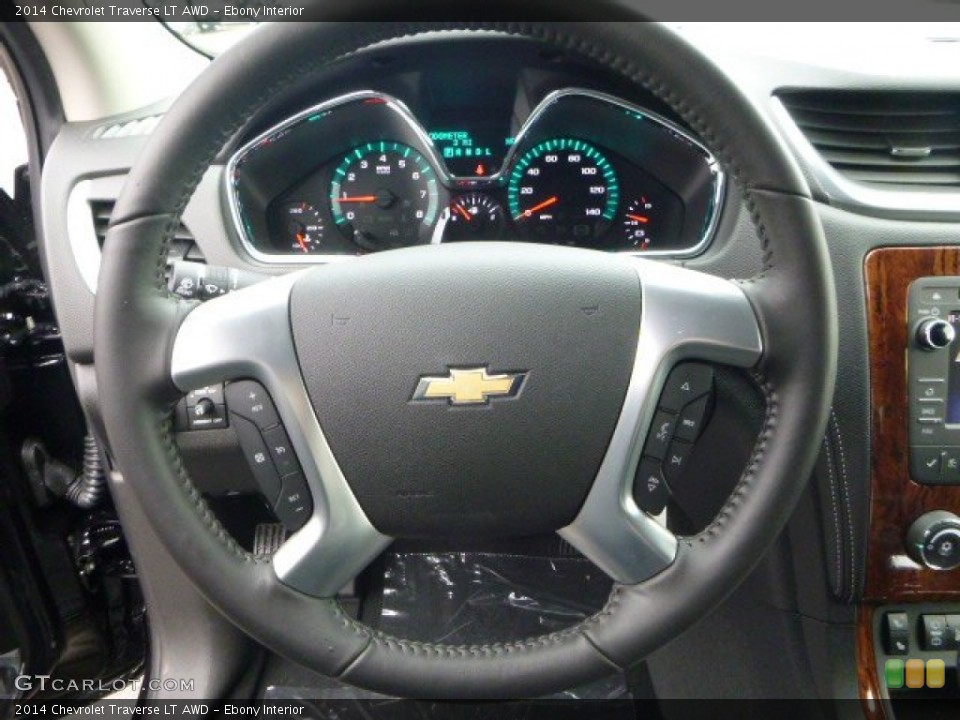 Ebony Interior Steering Wheel for the 2014 Chevrolet Traverse LT AWD #87708368