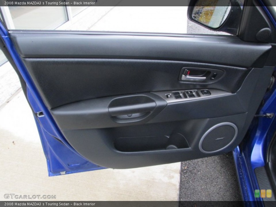 Black Interior Door Panel for the 2008 Mazda MAZDA3 s Touring Sedan #87708755