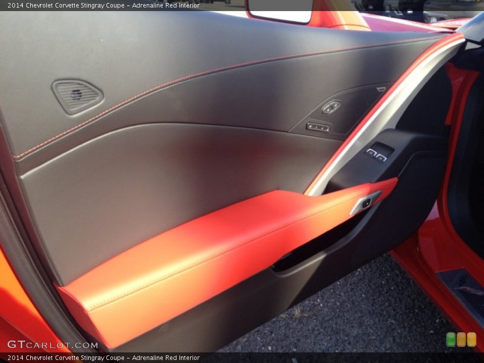 Adrenaline Red Interior Door Panel for the 2014 Chevrolet Corvette Stingray Coupe #87719196