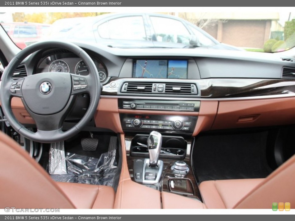 Cinnamon Brown Interior Dashboard for the 2011 BMW 5 Series 535i xDrive Sedan #87721575