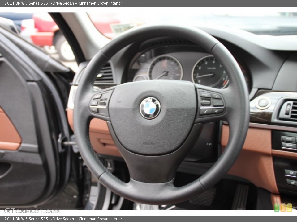 Cinnamon Brown Interior Steering Wheel for the 2011 BMW 5 Series 535i xDrive Sedan #87721642