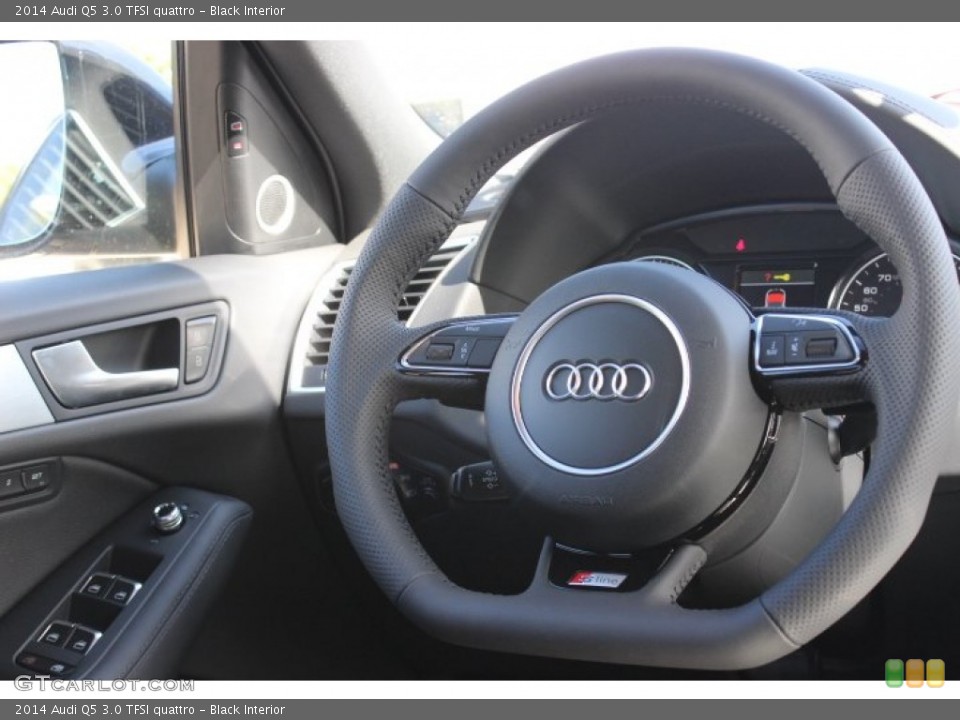 Black Interior Steering Wheel for the 2014 Audi Q5 3.0 TFSI quattro #87722346