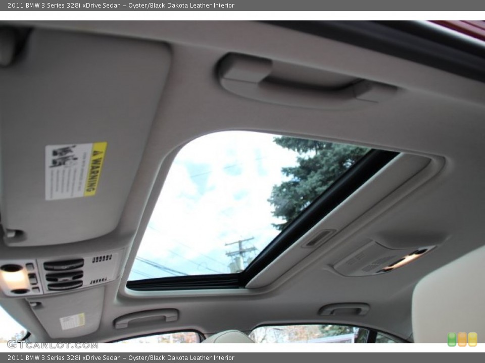 Oyster/Black Dakota Leather Interior Sunroof for the 2011 BMW 3 Series 328i xDrive Sedan #87722472