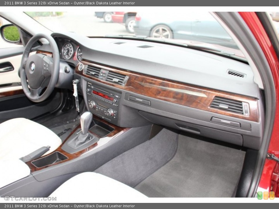 Oyster/Black Dakota Leather Interior Dashboard for the 2011 BMW 3 Series 328i xDrive Sedan #87722613