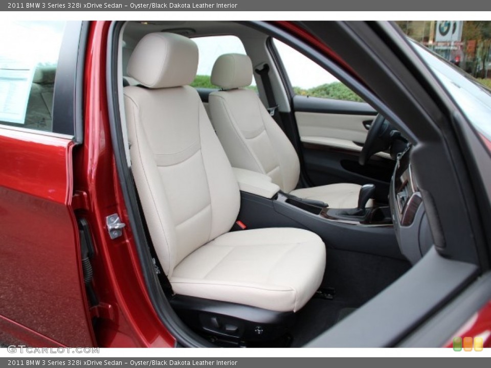 Oyster/Black Dakota Leather Interior Front Seat for the 2011 BMW 3 Series 328i xDrive Sedan #87722652