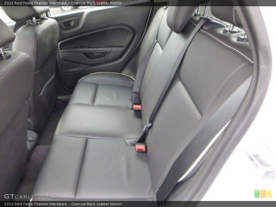 Charcoal Black Leather Interior Rear Seat for the 2013 Ford Fiesta Titanium Hatchback #87723204