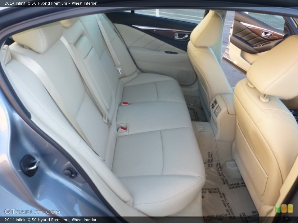 Wheat Interior Rear Seat for the 2014 Infiniti Q 50 Hybrid Premium #87735546