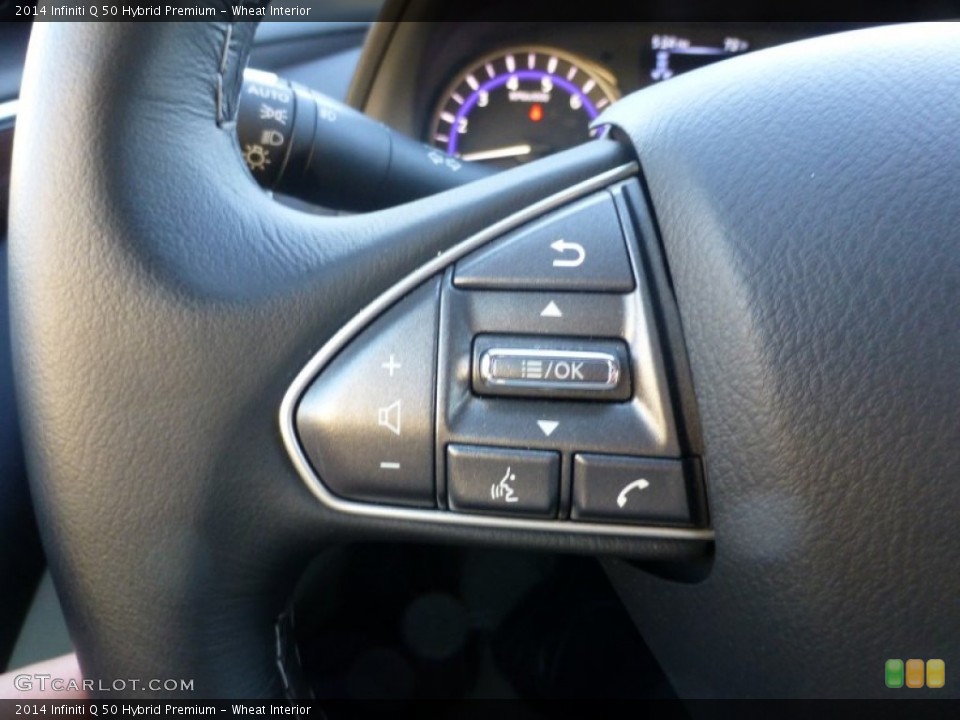 Wheat Interior Controls for the 2014 Infiniti Q 50 Hybrid Premium #87735728