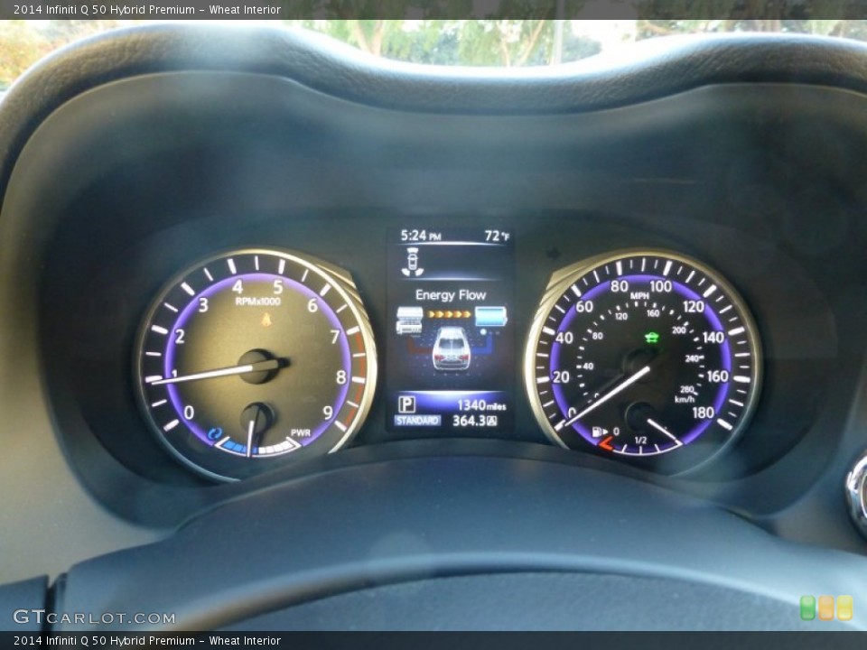 Wheat Interior Gauges for the 2014 Infiniti Q 50 Hybrid Premium #87735783