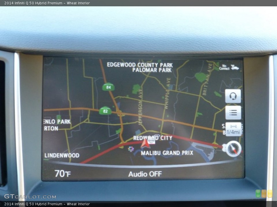Wheat Interior Navigation for the 2014 Infiniti Q 50 Hybrid Premium #87735840