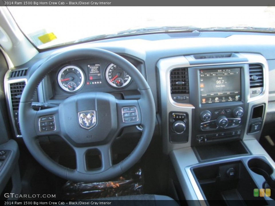 Black/Diesel Gray Interior Dashboard for the 2014 Ram 1500 Big Horn Crew Cab #87738417