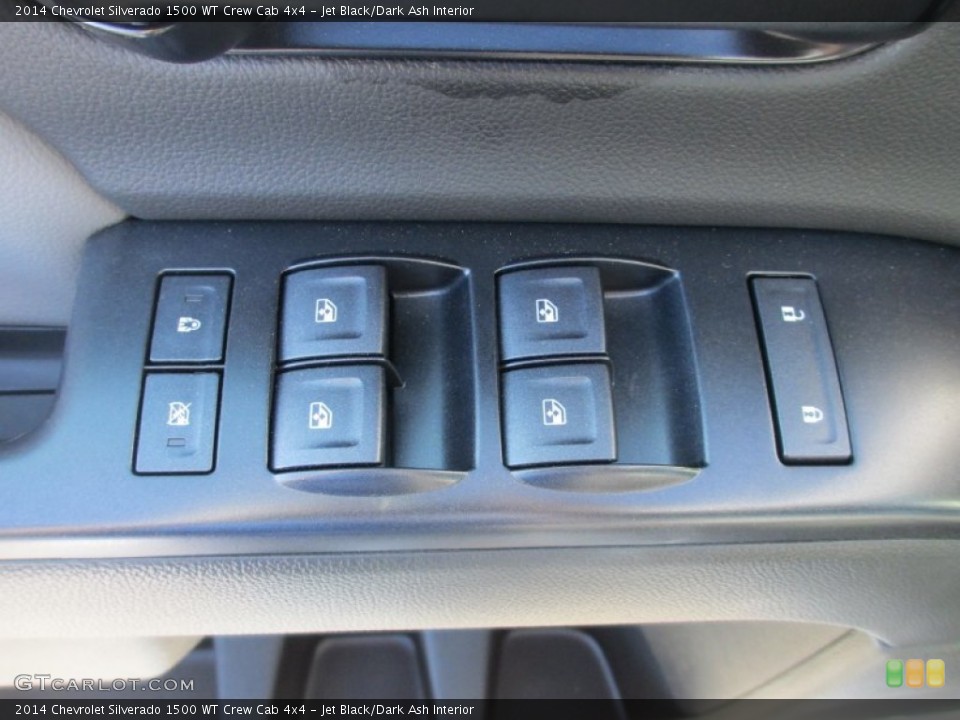 Jet Black/Dark Ash Interior Controls for the 2014 Chevrolet Silverado 1500 WT Crew Cab 4x4 #87738421