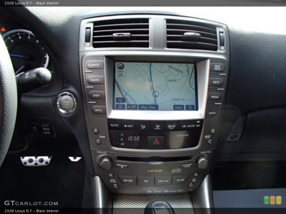 Black Interior Controls for the 2008 Lexus IS F #87742842