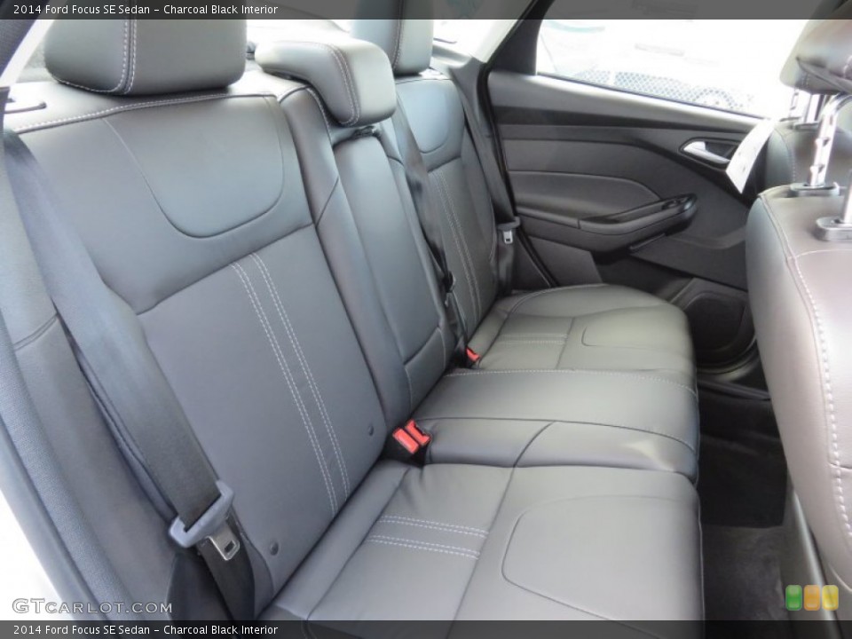 Charcoal Black Interior Rear Seat for the 2014 Ford Focus SE Sedan #87743331