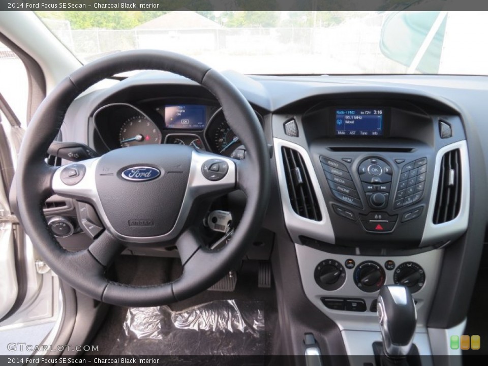 Charcoal Black Interior Dashboard for the 2014 Ford Focus SE Sedan #87743490