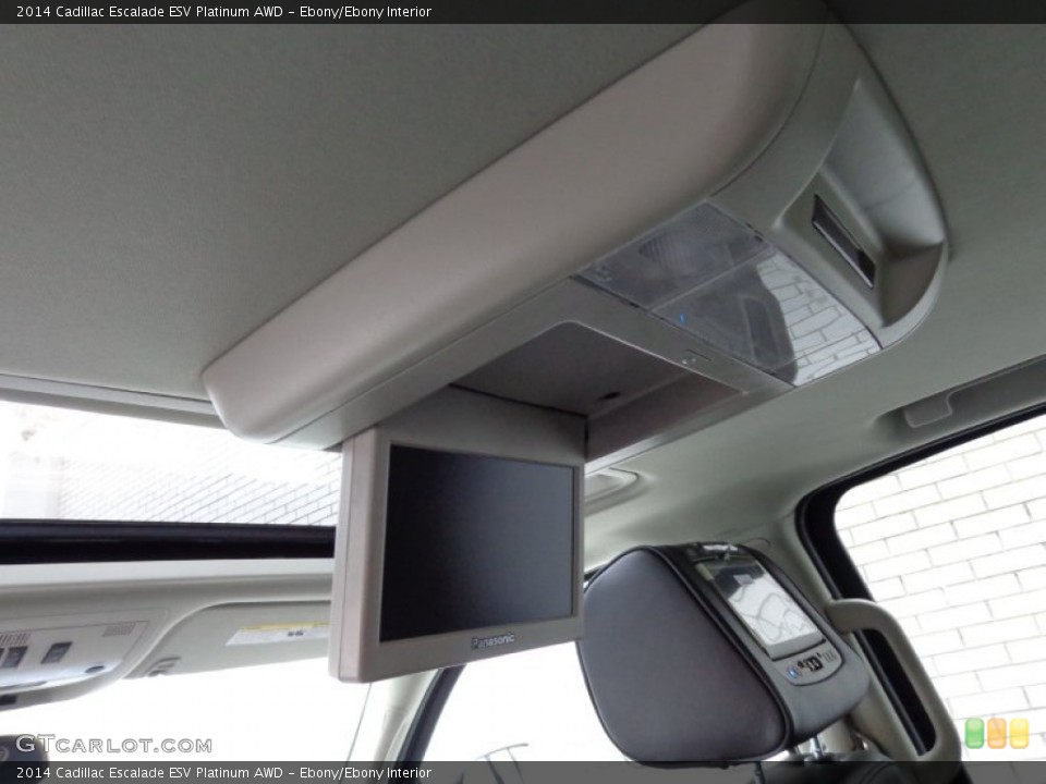 Ebony/Ebony Interior Entertainment System for the 2014 Cadillac Escalade ESV Platinum AWD #87748048