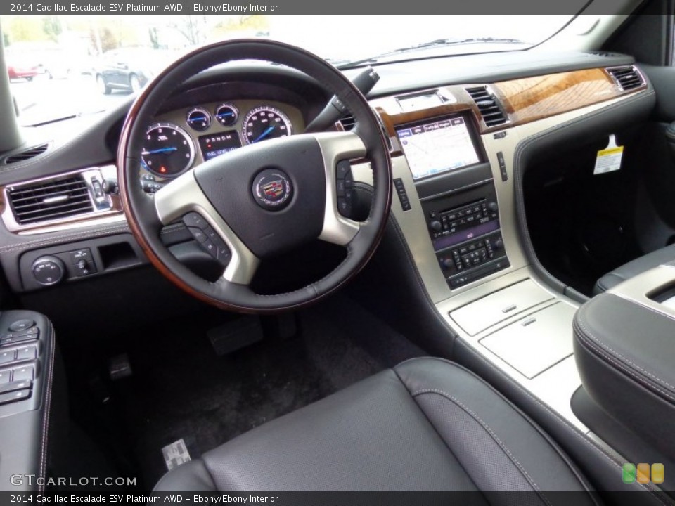 Ebony/Ebony Interior Prime Interior for the 2014 Cadillac Escalade ESV Platinum AWD #87748095