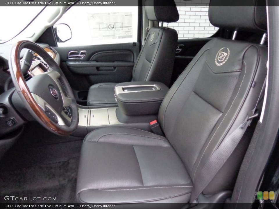 Ebony/Ebony Interior Front Seat for the 2014 Cadillac Escalade ESV Platinum AWD #87748119