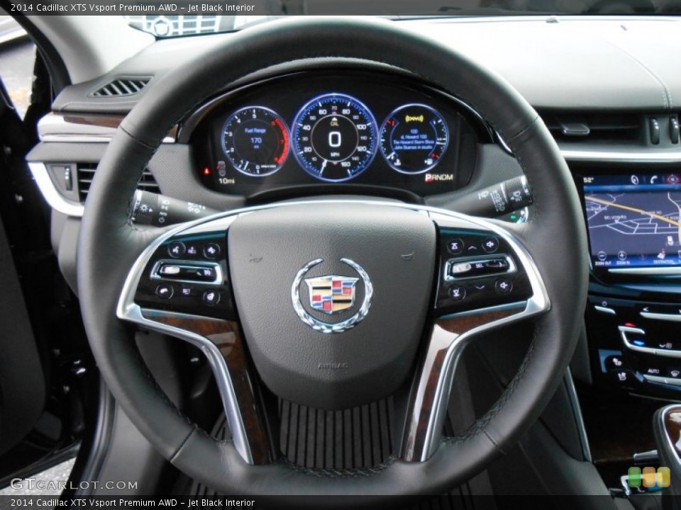 Jet Black Interior Steering Wheel for the 2014 Cadillac XTS Vsport Premium AWD #87750939