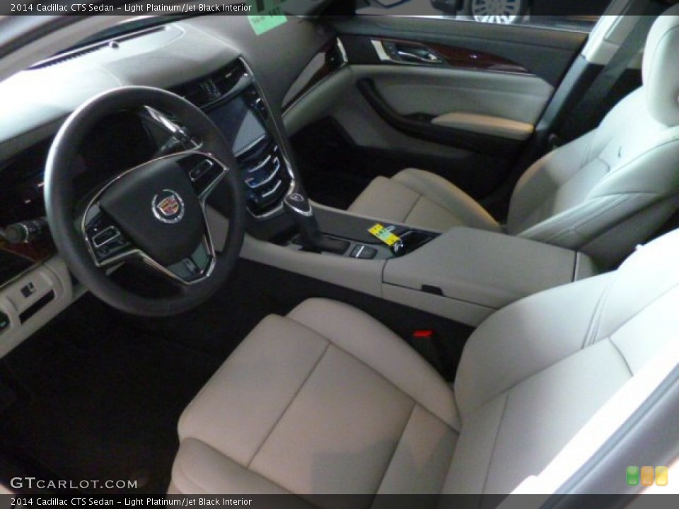 Light Platinum/Jet Black Interior Front Seat for the 2014 Cadillac CTS Sedan #87752820