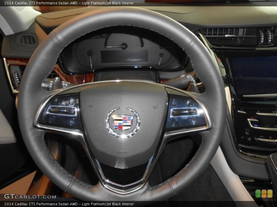 Light Platinum/Jet Black Interior Steering Wheel for the 2014 Cadillac CTS Performance Sedan AWD #87752940