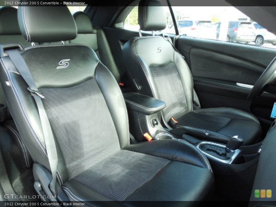 Black Interior Front Seat for the 2012 Chrysler 200 S Convertible #87753390