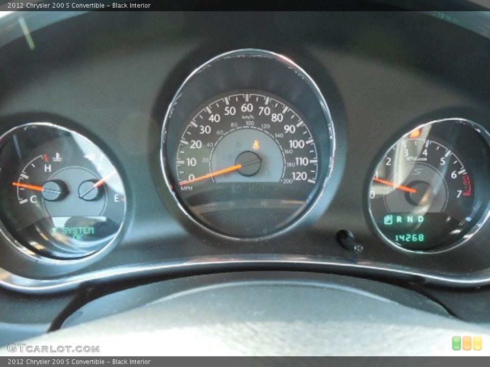 Black Interior Gauges for the 2012 Chrysler 200 S Convertible #87753481