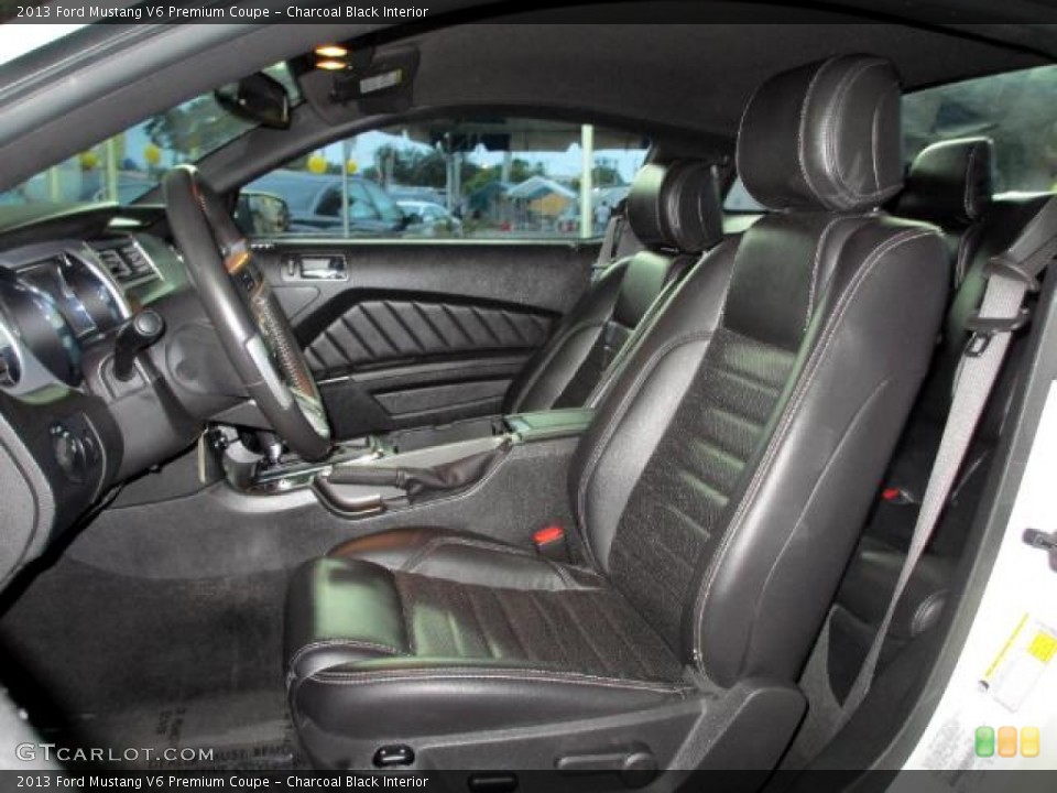 Charcoal Black Interior Front Seat for the 2013 Ford Mustang V6 Premium Coupe #87757725
