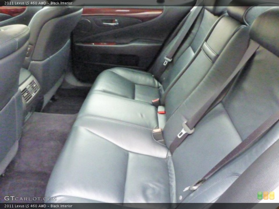 Black Interior Rear Seat for the 2011 Lexus LS 460 AWD #87761463