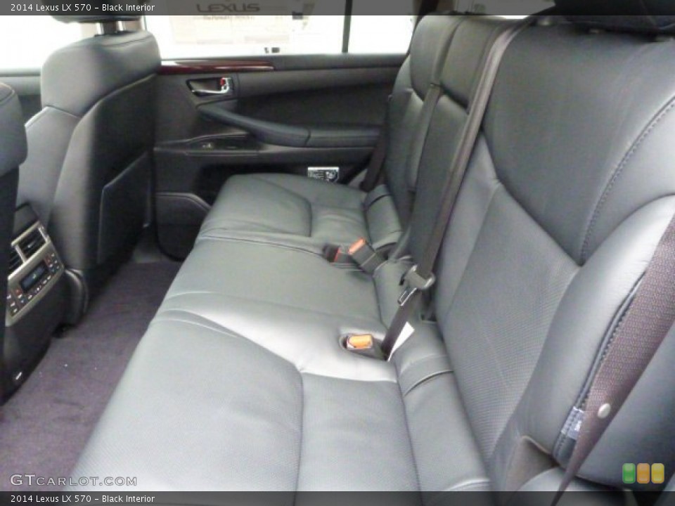 Black Interior Rear Seat for the 2014 Lexus LX 570 #87761961