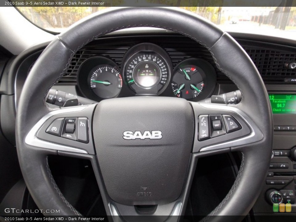 Dark Pewter Interior Steering Wheel for the 2010 Saab 9-5 Aero Sedan XWD #87765600