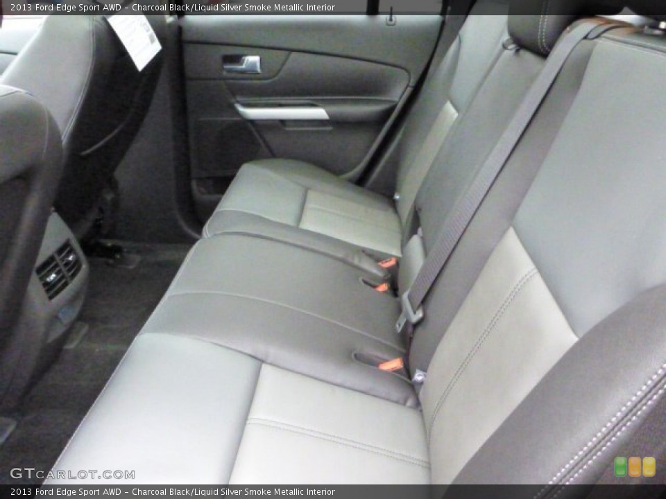 Charcoal Black/Liquid Silver Smoke Metallic Interior Rear Seat for the 2013 Ford Edge Sport AWD #87770582