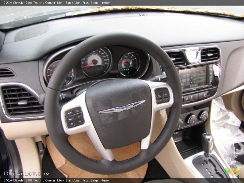 Black/Light Frost Beige Interior Dashboard for the 2014 Chrysler 200 Touring Convertible #87777440