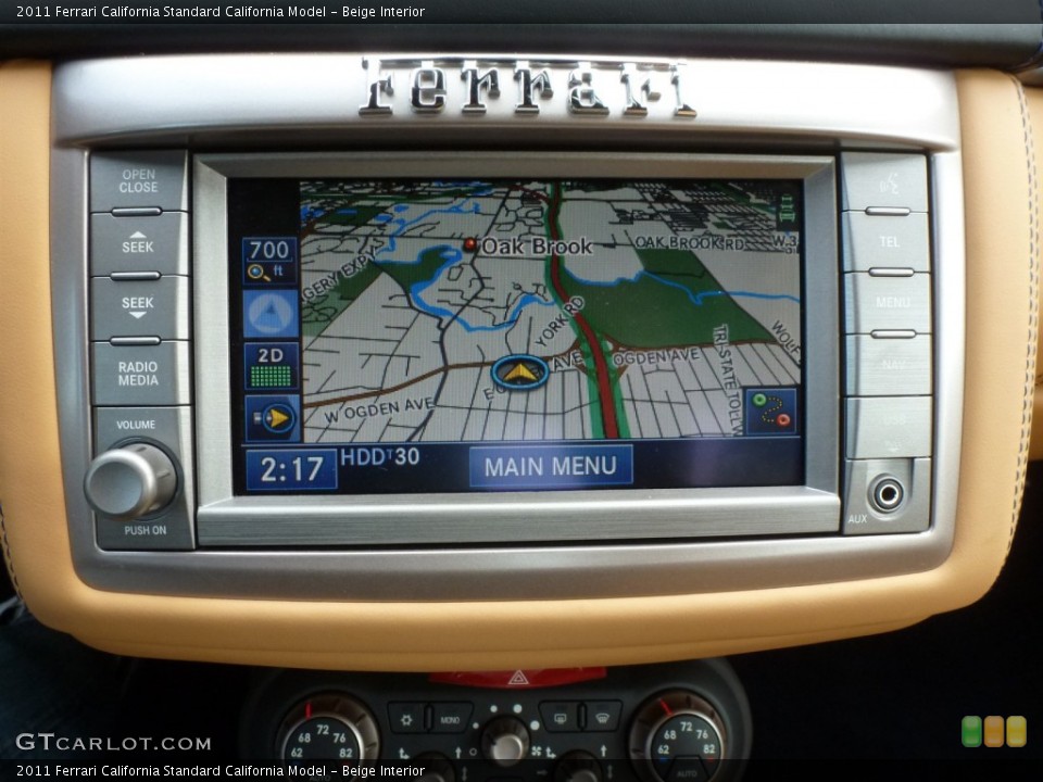 Beige Interior Navigation for the 2011 Ferrari California  #87784934