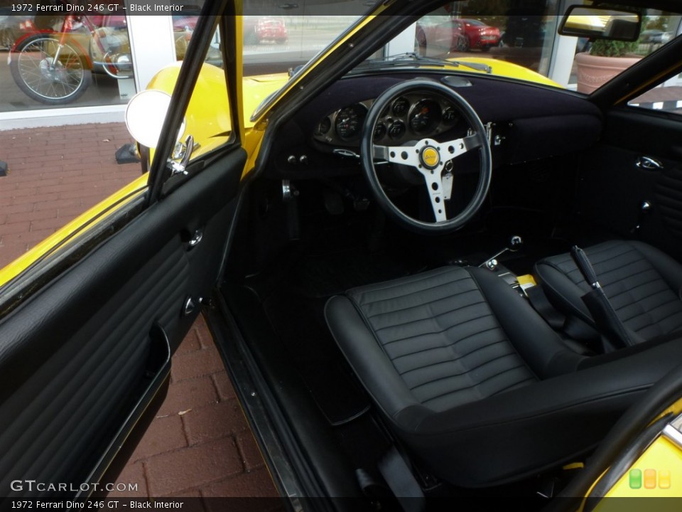 Black 1972 Ferrari Dino Interiors