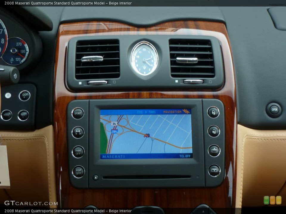 Beige Interior Navigation for the 2008 Maserati Quattroporte  #87789623