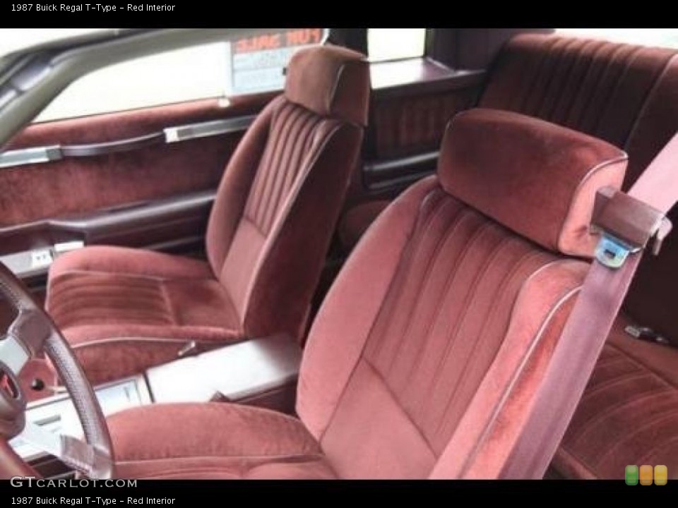 Red 1987 Buick Regal Interiors