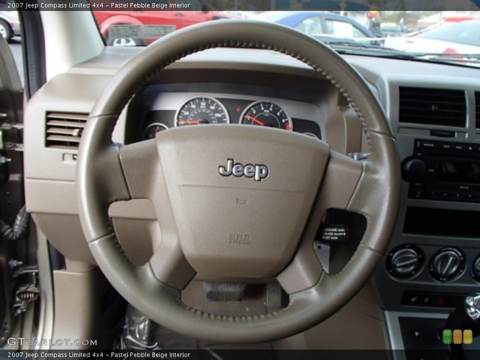 Pastel Pebble Beige Interior Steering Wheel for the 2007 Jeep Compass Limited 4x4 #87792418