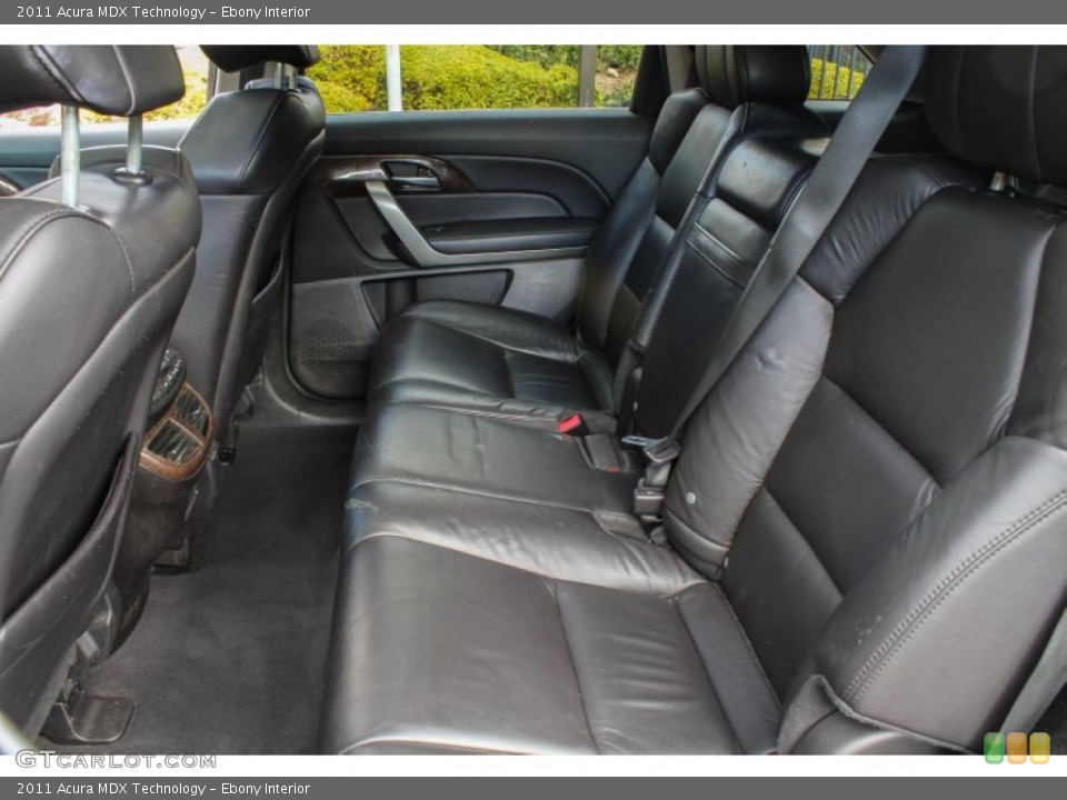 Ebony Interior Rear Seat for the 2011 Acura MDX Technology #87804193