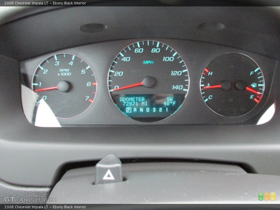 Ebony Black Interior Gauges for the 2008 Chevrolet Impala LT #87806203
