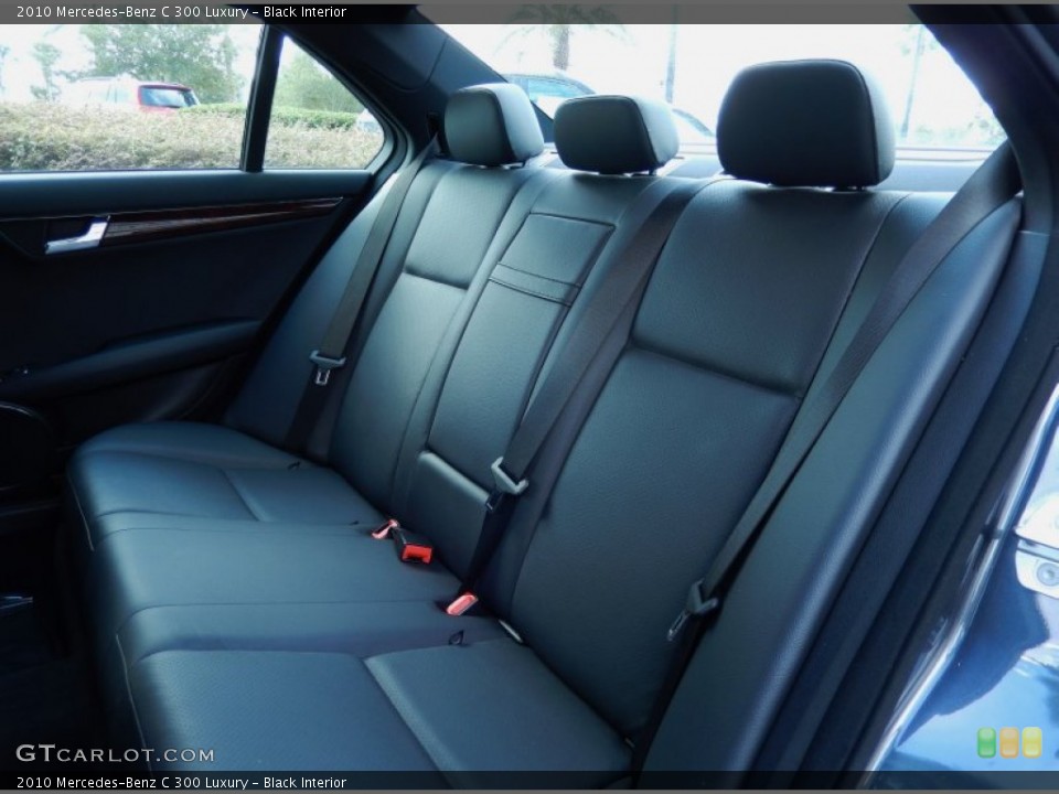 Black Interior Rear Seat for the 2010 Mercedes-Benz C 300 Luxury #87810340