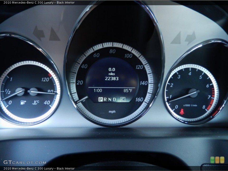 Black Interior Gauges for the 2010 Mercedes-Benz C 300 Luxury #87810454