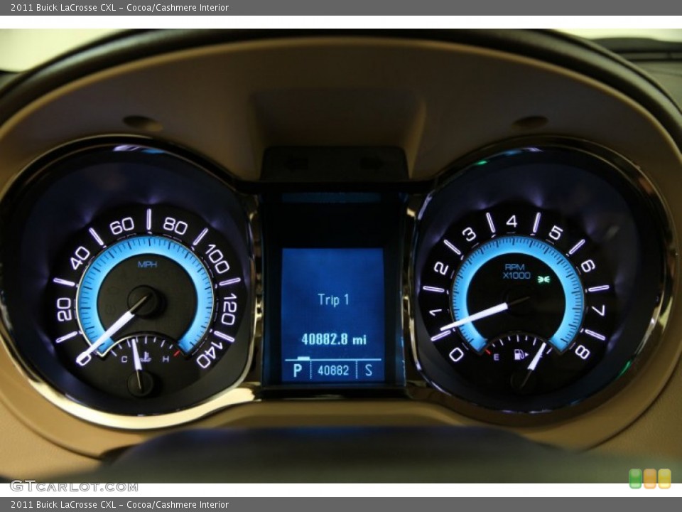 Cocoa/Cashmere Interior Gauges for the 2011 Buick LaCrosse CXL #87813847