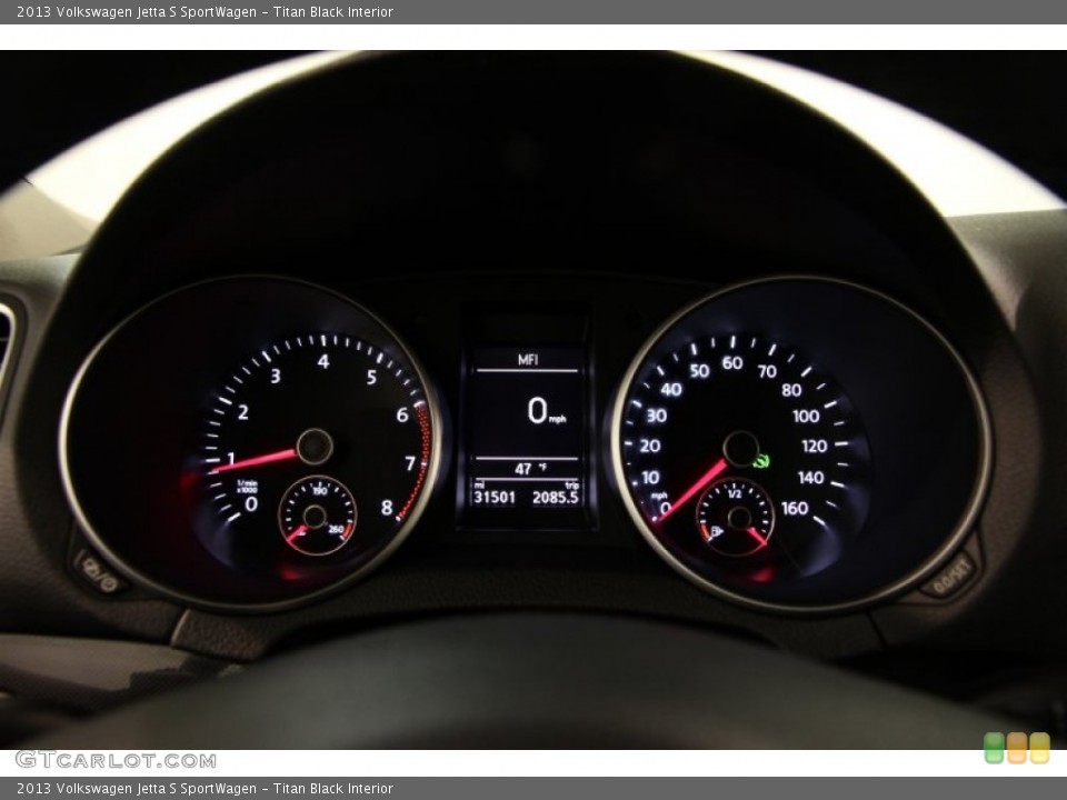 Titan Black Interior Gauges for the 2013 Volkswagen Jetta S SportWagen #87816523