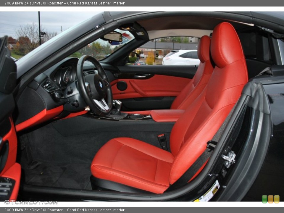 Coral Red Kansas Leather Interior Photo for the 2009 BMW Z4 sDrive30i Roadster #87825293