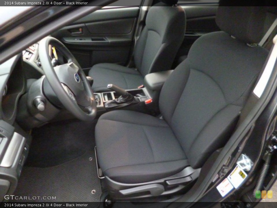 Black Interior Front Seat for the 2014 Subaru Impreza 2.0i 4 Door #87828047